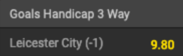 Dafabet Leicester City -1 European Handicap Screenshot